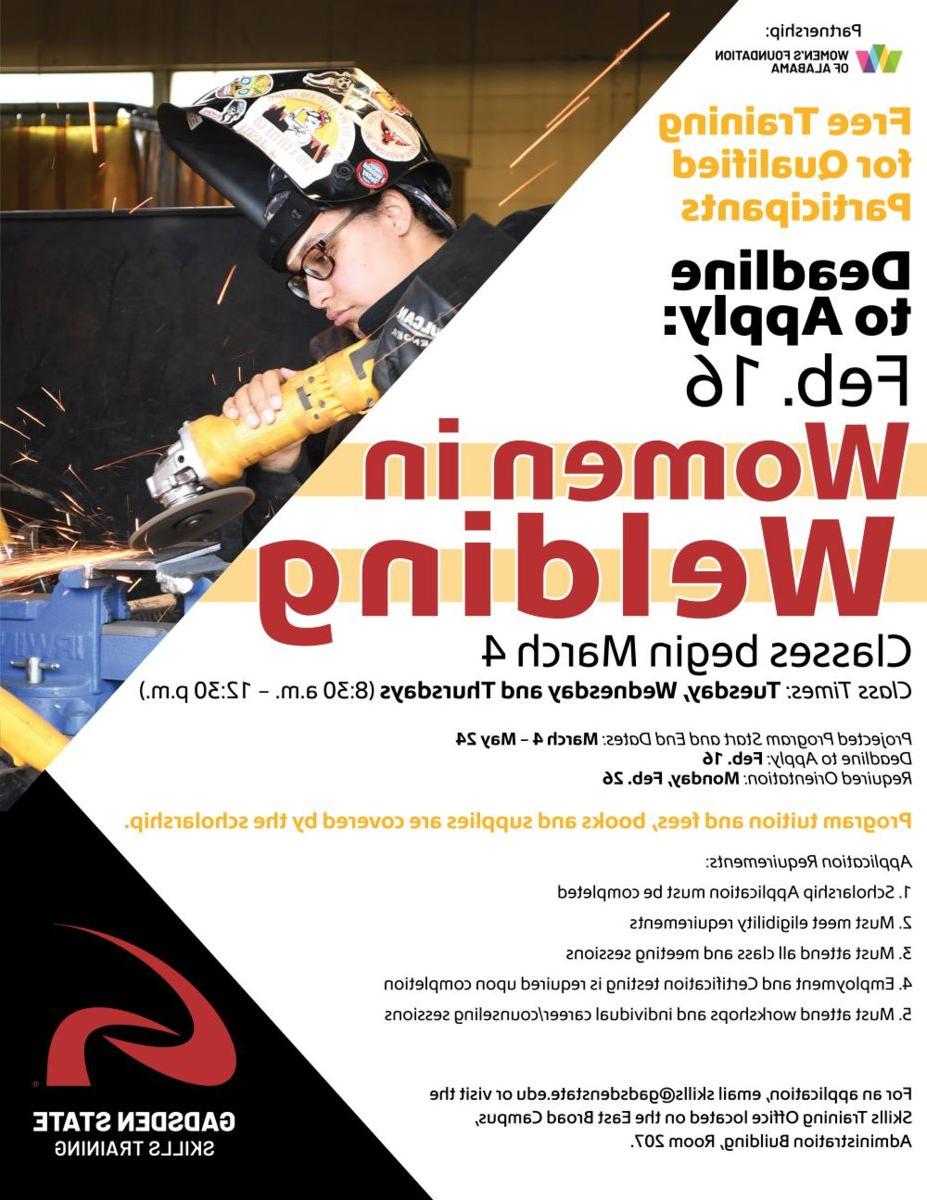 Flyer for Women In Welding program